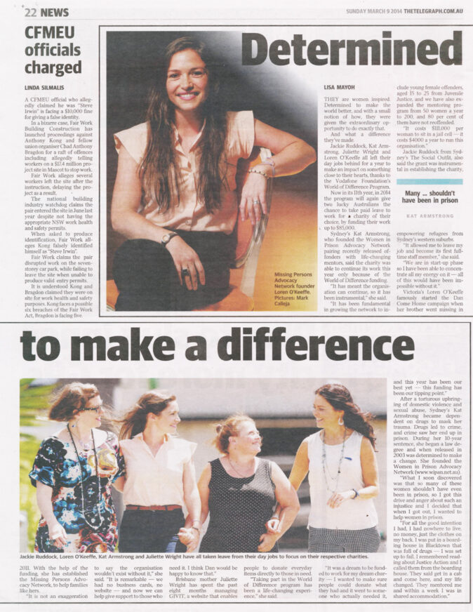 Vodafone Foundation World of Difference participants Jackie Ruddock, Loren O'Keeffe, Kat Armstrong and Juliette Wright