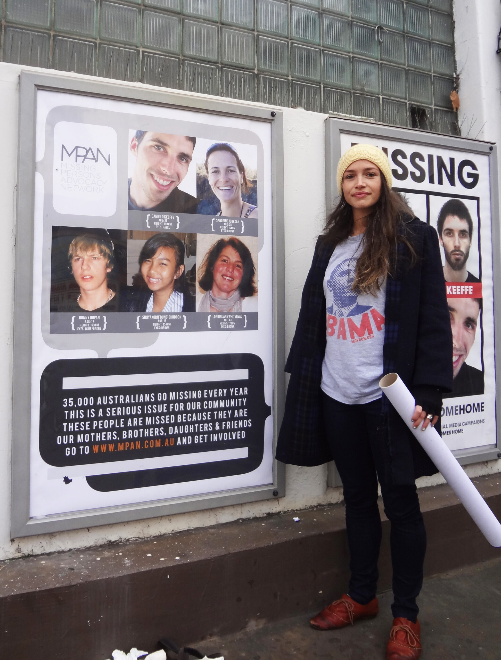 Loren at Richmond Plaza for National Missing Persons Week